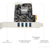 StarTech.com 4 Port USB 3.0 PCIe Card w/ 4 Dedicated 5Gbps Channels (USB 3.2 Gen 1) – UASP – SATA / LP4 Power – PCI Express Adapter Card (PEXUSB3S44V)(PCI Express)
