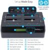 StarTech.com 4-Bay Hard Drive Duplicator and Eraser, External Standalone 1:3 HDD/SSD Cloner/Copier, USB 3.0 / eSATA to SATA Docking Station, Hard Disk Copier / Sanitizer / Wiper Tool (SATDOCK4U3RE)(2 Bay)