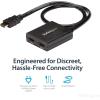 StarTech.com 4K HDMI Splitter 1 In 2 Out – 4K 30Hz HDMI 1.4 2 Port Video Splitter Box -with high speed HDMI cable, USB power cable – Black (ST122HD4KU)(4K 30Hz)