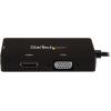 StarTech.com 4K USB C to HDMI, VGA & DVI Multi Port Video Display Adapter for Mac / Windows Laptop & Monitor (CDPVGDVHDBP)(Black)