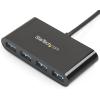 StarTech.com 4-Port USB-C Hub – 5Gbps – Bus Powered – USB C to 4x USB-A Hub w/ Optional Auxiliary Power Input – Portable Desktop/Laptop USB Hub – 1ft (30cm) Cable – USB Expansion Hub (5G4AB-USB-C-HUB)(Black)