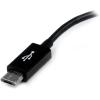 StarTech.com 5in Micro USB to USB OTG Host Adapter – Micro USB Male to USB A Female On-The-GO Host Cable Adapter (UUSBOTG)(Black)