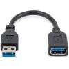 StarTech.com 6 ft SuperSpeed USB 3.0 Extension Cable A to A – M/F – 2m USB 3 Extension Cable (USB3SEXTAA6),Blue(Black)