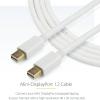 StarTech.com 6ft (1.8m) Mini DisplayPort Cable, 4K UHD Video, mDP 1.2 Cable, M/M mDP Cord, Mini DisplayPort (Not Thunderbolt)(White)