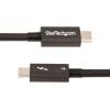 StarTech.com 6ft (2m) Active Thunderbolt 4 Cable – 40Gbps – 100W PD – 4K/8K Video – Thunderbolt Cable – Compatible w/USB4/DP Alt Mode, Thunderbolt 3, USB 3.2/Type-C (A40G2MB-TB4-CABLE)(1m / 3ft)