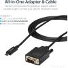 StarTech.com 6ft/2m USB C to VGA Cable – 1920×1200/1080p USB Type C to VGA Video Active Adapter Cable – Thunderbolt 3 Compatible – Laptop to VGA Monitor/Projector – DP Alt Mode HBR2 (CDP2VGAMM2MB)(6.6 feet)