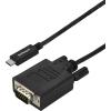StarTech.com 6ft/2m USB C to VGA Cable – 1920×1200/1080p USB Type C to VGA Video Active Adapter Cable – Thunderbolt 3 Compatible – Laptop to VGA Monitor/Projector – DP Alt Mode HBR2 (CDP2VGAMM2MB)(9.8 feet)