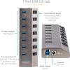 StarTech.com 7-Port Self-Powered USB-C Hub with Individual On/Off Switches, USB 3.0 5Gbps Expansion Hub w/Power Supply, Desktop/Laptop USB-C to USB-A Hub, USB Type C Hub w/BC 1.2 (5G7AIBS-USB-HUB-NA)