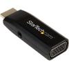 StarTech.com Compact HDMI to VGA Adapter Converter – Power Free HDMI Laptop to VGA Monitor / Projector Converter Box – 1920×1200 (HD2VGAMICRO), Black(Black)