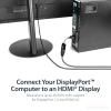 StarTech.com DisplayPort to HDMI Adapter – 4K 60Hz Active DP 1.4 to HDMI 2.0 Video Converter – DP to HDMI Monitor/TV/Display Cable Adapter Dongle – Latching DP Connector (DP2HD4K60S), Black(Adapter)