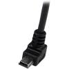 StarTech.com Down Angle Mini USB Cable – 2m – Black – USB A to Mini USB B – USB to Mini USB Cable – Mini USB Charger – USB A to Mini B (USBAMB2MD)(6 ft / 2m)