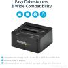 StarTech.com Dual-Bay USB 3.0 To SATA Hard Drive Docking Station, USB Hard Drive Dock, External 2.5/3.5″ SATA I/II/III, SSD/HDD Docking Station, Hot-Swap Hard Drive Bay, Top-Loading (SDOCK2U33),Black