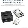 StarTech.com Dual-Bay USB 3.0 To SATA Hard Drive Docking Station, USB Hard Drive Dock, External 2.5/3.5″ SATA I/II/III, SSD/HDD Docking Station, Hot-Swap Hard Drive Bay, Top-Loading (SDOCK2U33),Black