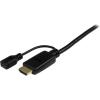 StarTech.com HDMI to VGA Adapter – 1920×1080 – HDMI Converter with Audio Output – VGA to HDMI Monitor Adapter (HD2VGAA2),Black(HDMI to VGA Cable – 3ft / 1m)