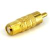 StarTech.com One-piece RCA to F Type Coaxial Cable – M/F – Gold-plated RCA to RG6 F Type Coax Cable Adapter (RCACOAXMF)