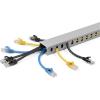 StarTech.com Open Slot Cable Management Raceway with Cover, 1-1/2″(38mm) W x 1″(25mm) H – 6.5ft(2m) Length – 1/4″(8mm) Slots, PVC Network Cable Hider/Wall Wire Duct, Max 20 Cables, UL Listed, TAA(1.5 in (3.8 cm) x 1.0 in (25 mm))