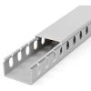StarTech.com Open Slot Cable Management Raceway with Cover, 1-1/2″(38mm) W x 1″(25mm) H – 6.5ft(2m) Length – 1/4″(8mm) Slots, PVC Network Cable Hider/Wall Wire Duct, Max 20 Cables, UL Listed, TAA(1.5 in (3.8 cm) x 1.0 in (25 mm))