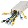 StarTech.com Open Slot Cable Management Raceway with Cover, 1-1/2″(38mm) W x 1″(25mm) H – 6.5ft(2m) Length – 1/4″(8mm) Slots, PVC Network Cable Hider/Wall Wire Duct, Max 20 Cables, UL Listed, TAA(2.0 in (5 cm) x 2.0 in (5 cm))