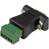 StarTech.com RS422 RS485 Serial DB9 to Terminal Block Adapter – Serial adapter – 5 pin terminal block to DB-9 (M) (black) , TAA (DB92422)