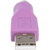 StarTech.com Replacement PS/2 Keyboard to USB Adapter – F/M – Keyboard adapter – PS/2 (F) to USB (M) – GC46MFKEY, Purple