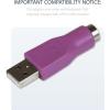 StarTech.com Replacement PS/2 Keyboard to USB Adapter – F/M – Keyboard adapter – PS/2 (F) to USB (M) – GC46MFKEY, Purple