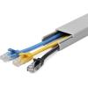 StarTech.com Solid Cable Management Raceway with Cover, 1-1/2″(38mm)W x 5/8″(16mm)H – 6.5ft(2m) length, Single Channel PVC Network/Power Cord Hider/Wall Wire Duct, Max 30 Cables, UL Listed, TAA