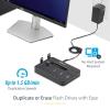 StarTech.com Standalone 1 to 5 USB Flash Drive Duplicator / Cloner / Eraser, Multiple USB Thumb Drive Copier / Sanitizer, System File / Sector-by-Sector Copy, 1.5 GB/min, 3-Pass Erase, LCD, TAA