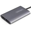 StarTech.com Thunderbolt to Dual HDMI 2.0 Adapter, Dual 4K 60Hz Thunderbolt to HDMI Converter, 2x Monitor Video Display Adapter, Mac & Windows(2x DisplayPort 1.4 (Single 8K/Dual 4K))