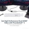 StarTech.com Thunderbolt to Dual HDMI 2.0 Adapter, Dual 4K 60Hz Thunderbolt to HDMI Converter, 2x Monitor Video Display Adapter, Mac & Windows(2x HDMI (Dual 4K))