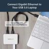StarTech.com USB 3.0 to Dual Port Gigabit Ethernet Adapter w/USB Port – 10/100/100 – USB Gigabit LAN Network NIC Adapter (USB32000SPT)(White)