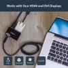 StarTech.com USB 3.0 to HDMI / DVI Adapter – 2048×1152 – External Video & Graphics Card – Dual Monitor Display Adapter Cable – Supports Mac & Windows, TAA (USB32HDDVII)(Dual Monitor w/ DVI)