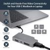 StarTech.com USB C Multiport Video Adapter with HDMI, VGA, Mini DisplayPort or DVI – USB Type C Monitor Adapter to HDMI 1.4 or mDP 1.2 (4K) – VGA or DVI (1080p) – Space Gray Aluminum (CDPVDHDMDPSG)(Space Grey)