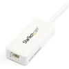 StarTech.com USB C to Gigabit Ethernet Adapter w/USB A Port – White 1Gbps NIC USB 3.0/USB 3.1 Type C Network Adapter – 1GbE USB-C RJ45/LAN TB3 Compatible Windows MacBook Pro Chromebook (US1GC301AUW)(White)