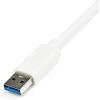 StarTech.com USB C to Gigabit Ethernet Adapter w/USB A Port – White 1Gbps NIC USB 3.0/USB 3.1 Type C Network Adapter – 1GbE USB-C RJ45/LAN TB3 Compatible Windows MacBook Pro Chromebook (US1GC301AUW)(White)