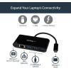 StarTech.com USB C to Gigabit Ethernet Adapter/Converter w/PD 2.0 – 1Gbps USB 3.1 Type C to RJ45/LAN Network w/Power Delivery Pass Through Charging – TB3 Compatible/ MacBook Pro Chromebook (US1GC30PD)(Laptop Charging w/ 3x USB-A)