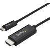 StarTech.com USB C to HDMI Cable – 4K 60Hz USB Type C to HDMI 2.0 Video Adapter Cable – Thunderbolt 3 Compatible – Laptop to HDMI Monitor/Display – DP 1.2 Alt Mode HBR2 – White (CDP2HD1MWNL),3.3 feet(Black)