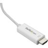 StarTech.com USB C to HDMI Cable – 4K 60Hz USB Type C to HDMI 2.0 Video Adapter Cable – Thunderbolt 3 Compatible – Laptop to HDMI Monitor/Display – DP 1.2 Alt Mode HBR2 – White (CDP2HD1MWNL),3.3 feet(White)