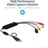StarTech.com USB Video Capture Adapter Cable – S-Video/Composite to USB 2.0 SD Video Capture Device Cable – Twain Support – Analog to Digital Converter for Media Storage – Windows Only (SVID2USB232)