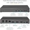 StarTech.com USB-C / USB-A Hybrid Docking Station for MacBook Pro / Air M1 M2 M3 M4 & Windows, Universal Triple 4K 60Hz HDMI DP Dock, Thunderbolt Compatible, 85W Laptop Charging – TAA(2 x DP + HDMI|100W PD)
