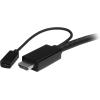 StarTech.com USB-C HDMI Cable Adapter – 6 ft / 2m – 4K – Thunderbolt Compatible – HDMI / USB C / Mini DisplayPort to HDMI Cable
