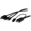 StarTech.com USB-C HDMI Cable Adapter – 6 ft / 2m – 4K – Thunderbolt Compatible – HDMI / USB C / Mini DisplayPort to HDMI Cable