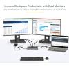 StarTech.com USB-C USB-A Dock – Hybrid Universal USB 3.0 Docking Station for USB-C or USB-A Laptop – Dual Monitor 4K 60Hz HDMI/DisplayPort – 6x USB-A, GbE – USB 3.1/3.2 Gen 1 – Windows/Mac (DK30A2DHU)