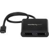StarTech.com USB-C to Dual DisplayPort 1.2 Adapter, USB Type-C Multi-Monitor MST Hub, Dual 4K 30Hz/1080p 60Hz DP Laptop Display Extender / Splitter, Extra-Long Built-In Cable, Windows (MSTCDP122DP)(2x DP 1.2)