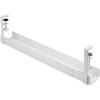 StarTech.com Under Desk Cable Management Tray, Length Adjustable, Clamp-On Installation, No Drilling Required, Black(White)
