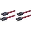 12in Sata Serial Ata Cable – Male Sata – Male Sata – 12 – Red(1 Count (Pack of 2))