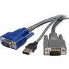 StarTech.com 10 ft Ultra-Thin USB VGA 2-in-1 KVM Cable (SVUSBVGA10)(6 ft / 2m)