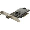 StarTech.com 10G Network Card – 1x 10G Open SFP+ Multimode LC Fiber Connector – Intel 82599 Chip – Gigabit Ethernet Card (PEX10000SRI), Black(10G Card with Installed Multimode SFP+ Transceiver)