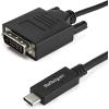 StarTech.com 10ft (3m)USB C to DVI Cable-1080p(Single Link)USB Type-C(DP Alt Mode HBR2)to DVI-Digital Video Adapter Cable – Works w/Thunderbolt 3-Laptop to DVI Monitor/Display(CDP2DVI3MBNL), 9.8 feet(3.3 feet)