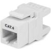 StarTech.com 180 Degree Cat 6 Keystone Jack – RJ45 Ethernet Cat6 Wall Jack White – 110 Type – Keystone Jack 180 Degree 110 UTP (C6KEY110SWH)