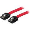 StarTech.com 18in Latching SATA Cable – SATA Cable – Serial ATA 150/300/600 – SATA (R) to SATA (R) – 1.5 ft – latched – red – LSATA18